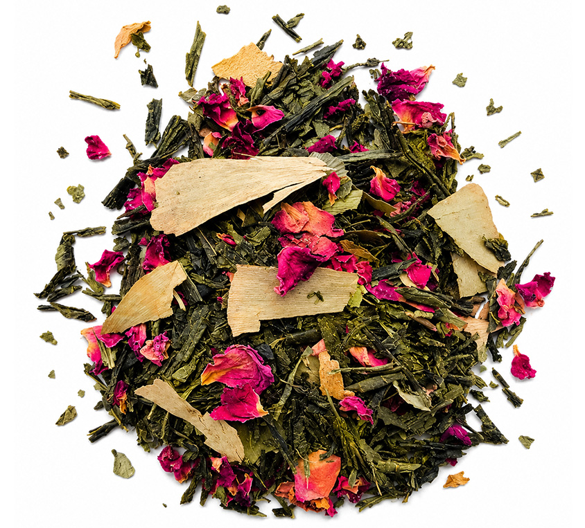 Green Gingko Leo Tea – zielona herbata Sencha z wiśnią, miłorzębem, hibiskusem i różą